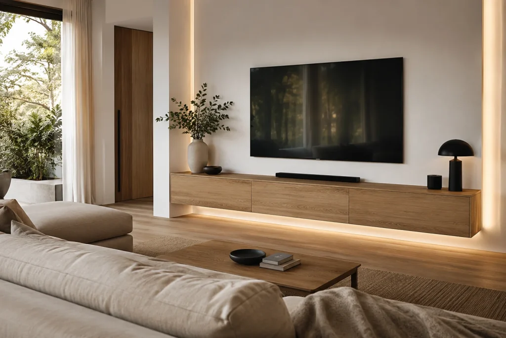 Floating TV Wall