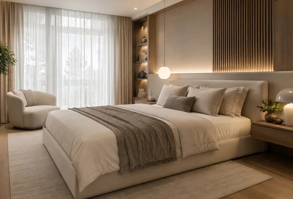 Luxury modern bedroom interior