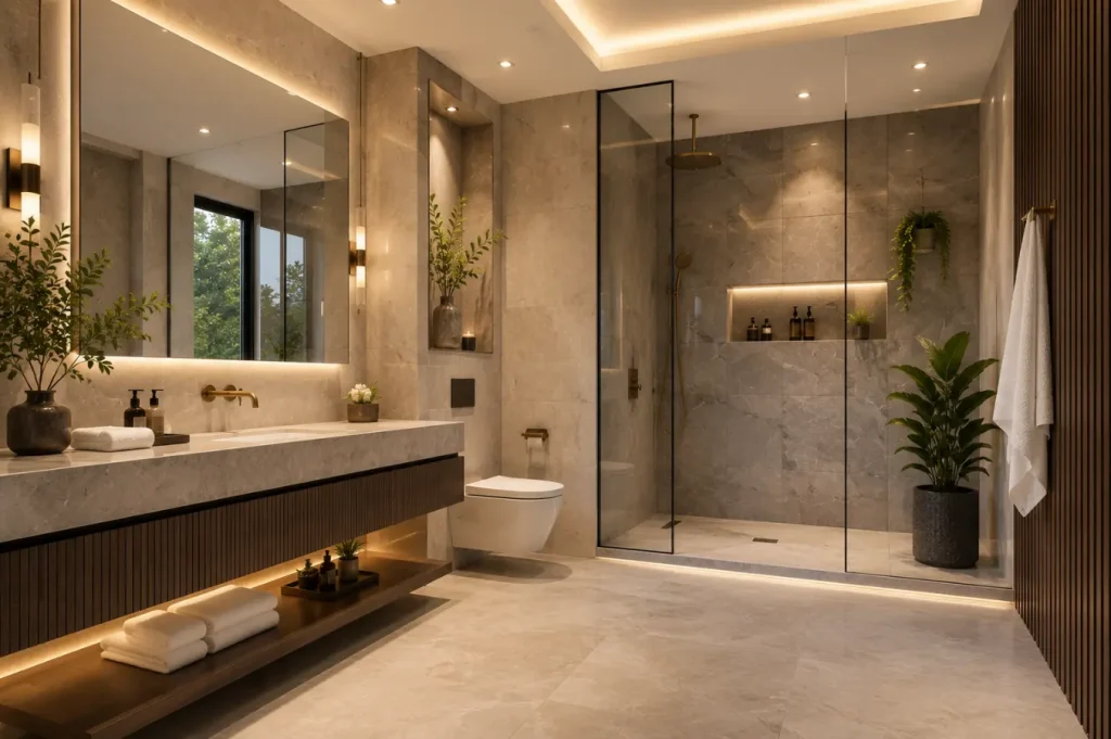 Luxury walk-in bathroom
