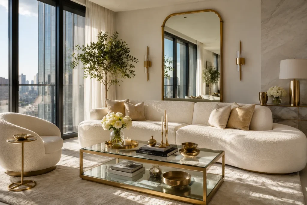 Mix Gold and Glass Accents