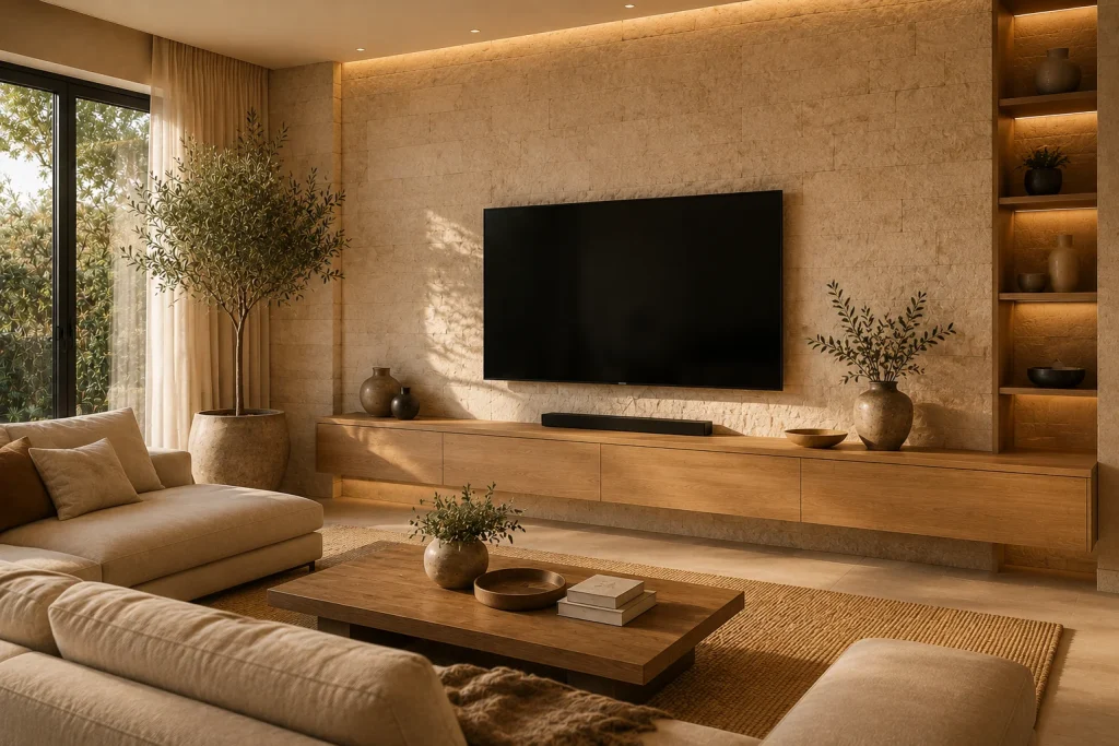 Stone TV Feature Wall