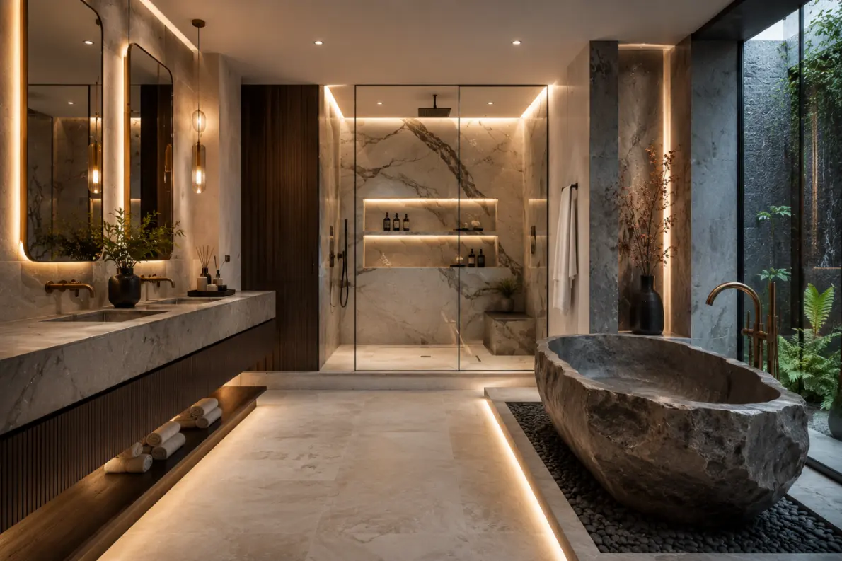 Stone luxury bathtub