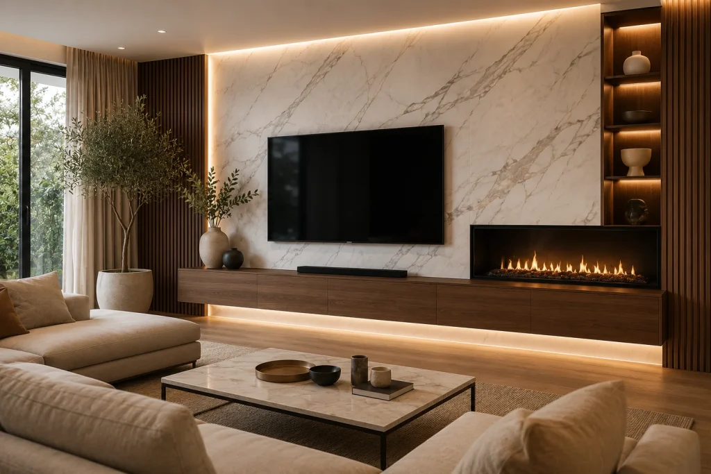 Marble TV Wall
